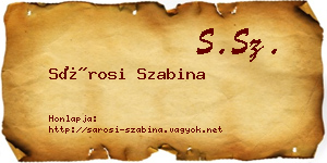 Sárosi Szabina névjegykártya