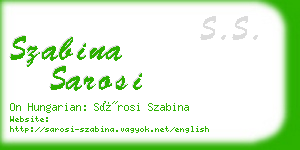 szabina sarosi business card